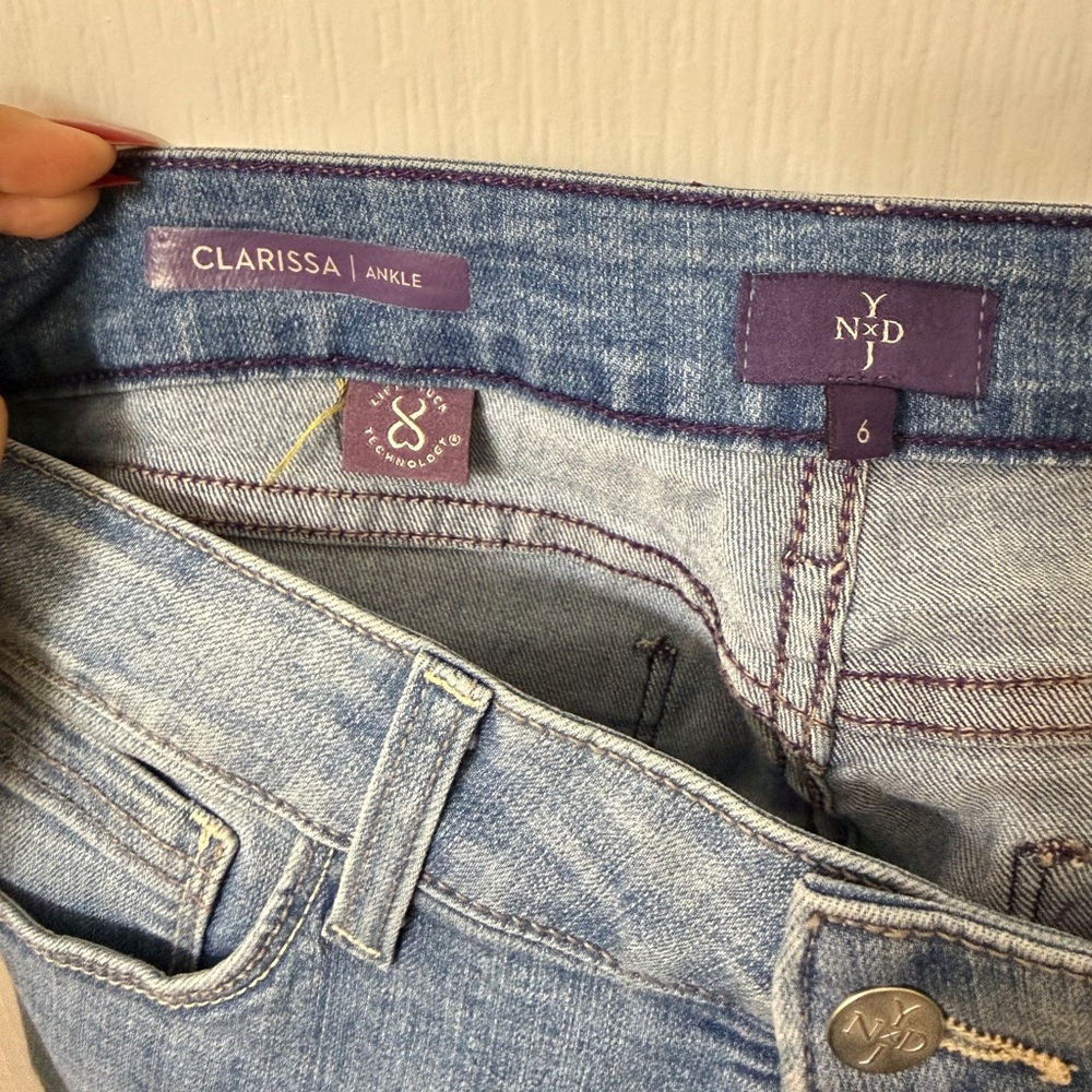 NYDJ (Not Your Daughter's Jeans) Clarissa Ankle  blue jeans size 6 - Picture 5 of 8
